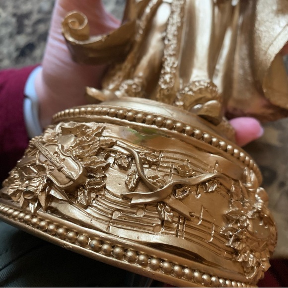 Gold Santa musical figurine Christmas decor - Picture 12 of 12